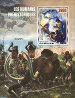 Central Africa 2023 Prehistoric Humans, Mint NH, Nature - Prehistoric Animals - Prehistory - Préhistoriques
