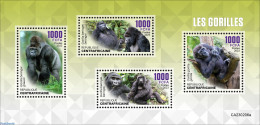 Central Africa 2023 Gorillas, Mint NH, Nature - Monkeys - Zentralafrik. Republik