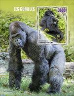 Central Africa 2023 Gorillas, Mint NH, Nature - Monkeys - Centrafricaine (République)