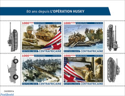Central Africa 2023 Operation Husky, Mint NH, History - Transport - Militarism - World War II - Ships And Boats - Militaria