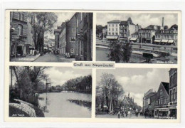 39070211 - Neumuenster, 4 Abbildungen Mit Luetjenstrasse Und GrossFlecken Gelaufen, 1954. Gute Erhaltung. - Sonstige & Ohne Zuordnung