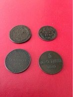 4 TRES ANCIENNES MONNAIE ITALIE - 4 OLD ITALIAN COINS. - Andere & Zonder Classificatie