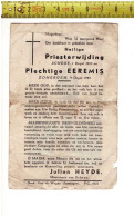 KL 5313 - PRIESTERWIJDING VAN : JULIEN HEYDE - SCHEUT 1943 ZOMERGEM - Devotieprenten