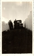 Photographie Photo Vintage Snapshot Amateur Automobile Voiture Auto Neige - Coches