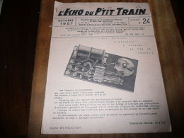 CHEMINS DE FER REVUE L'ECHO DU P'TIT TRAIN N° 24 OCTOBRE 1957 MODELISME FERROVIAIRE GARE DES BROTTEAUX LYON - Chemin De Fer & Tramway