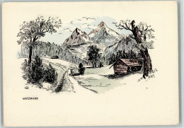 12076911 - Berge Zeichnung Vom Watzmann - Other & Unclassified