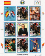 Paraguay 1989, Olympic Games In Barcellona, Horse Race, Athletic, Tennis Table, BF - Verano 1992: Barcelona