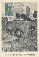 Carte  Maximum  1er   Jour   FRANCE   40éme  Anniversaire  De  L' Armistice   COMPIEGNE  -  RETHONDES    1958 - 1950-1959