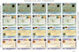 Paraguay 1990, 150th First Stamp, Sheetlet - Timbres Sur Timbres