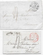 LANDES 2 Lettres Càd DAX Type 11  Noir 1835, Rouge 1833 - 1801-1848: Précurseurs XIX