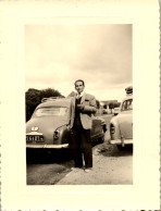 Photographie Photo Vintage Snapshot Amateur Automobile Voiture Homme - Auto's