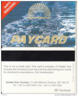 GREECE - Golden Sun Cruises, Ship"s Personnel Paycard, Unused - Hotel Keycards