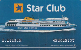 GREECE - Blue Star Ferries Magnetic Charge Card, Used - Hotelkarten