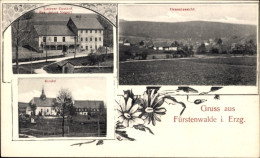 CPA Fürstenwalde Geising Altenberg Erzgebirge, Unterer Gasthof, Kirche, Totalansicht - Autres & Non Classés