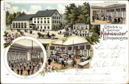 Lithographie Unterbärenstein Bärenstein Altenberg Erzgebirge, Gasthof Königslust, Innenansicht - Other & Unclassified