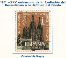 1961 - ESPAÑA - XXV ANIVERSARIO DE LA EXALTACION DEL GENERAL FRANCO A LA JEFATURA DEL ESTADO - EDIFIL 1373 - Usati