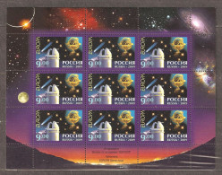 Russia: Mint Sheetlet, EUROPA - Astronomy, 2009, Mi#1547 - Blokken & Velletjes