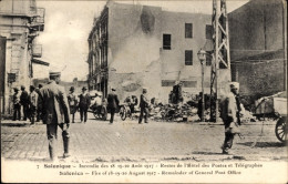 CPA Saloniki Thessaloniki Griechenland, Brand Der Stadt 1917, Ruine Postgebäude - Greece