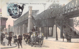 PARIS - 19ème, Le Métropolitain, Boulevard De La Villette ( Colorisée ) - Paris (19)