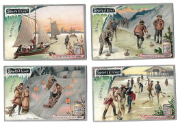 S 495, Liebig 6 Cards, Sports D'hiver (spots + One Card Has A Tear In Left Corner) (ref B10) - Liebig