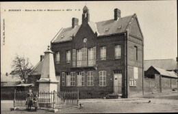 CPA Busigny Nord, Rathaus, Denkmal Von 1870 - Sonstige & Ohne Zuordnung