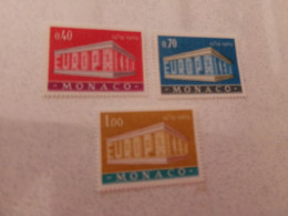 3TP NSC EUROPA MONACO N°789/91 (cote 8.50) - 1969