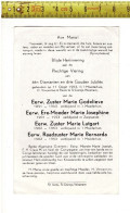 KL 5313 - VIERING 1954 MOEDERHUIS SINT DENIJS WESTREM VAN VIER ZUSTERS - Devotieprenten
