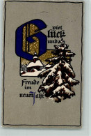 12077411 - Neujahr Kirch Und Tannenbaum Im Schnee 1914 - New Year