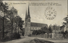 CPA Oostacker Lourdes Ostflandern, Blick Zur Basilika - Otros & Sin Clasificación
