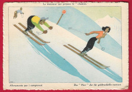 AE779 FANTAISIES ILLUSTRATEUR SAMIVEL SERIE EFPE DE 1959 N°10L E SKI - Sports D'hiver