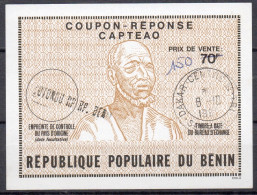 DAHOMEY BENIN  Ca1  CAPTEAO AFRICA  150 / 70 F Reply Coupon Reponse Antwortschein IRC IAS O COTONOU / Redemed DAKAR 08.1 - Benin – Dahomey (1960-...)