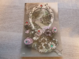 Heureuse Fête - Fleurs Avec Fer à Cheval (Brillants) - 7652 - Editions Lilas - Année 1923 - - Pâques
