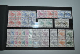 Belgique 1971/... Baudouin Paires/Blocs De 4 Oblitérés - Used Stamps