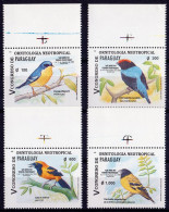 Paraguay 1995, Birds, 4val - Passereaux