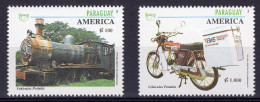 Paraguay 1994, UPAEP, Moto, Locomotive, 2val - UPU (Union Postale Universelle)