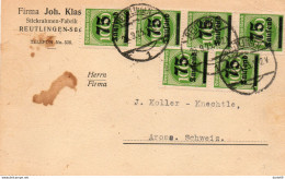 1923  CARTOLINA REUTLINGEN - Briefe U. Dokumente