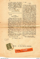1889 PREFETTURA DI LECCE ANNUNZI LEGALI - Marcophilia
