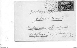1928 LETTERA CON ANNULLO AREZZO X LOS ANGELES CALIFORNIA - Storia Postale