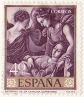 1962 - ESPAÑA - FRANCISCO DE ZURBARAN - ENTIERRO DE SANTA CATALINA - EDIFIL 1419 - Usados