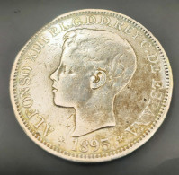ESPAÑA. AÑO 1895. ALFONSO XIII. 1 PESO PLATA PUERTO RICO. PESO 24,7 GR - Provincial Currencies