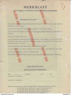 Fixe Waffen Merkblatt Für Den Eintritt Von Niederländern In Die Germanischen . Sturmbanne Pays Bas Nederland * Très Rare - 1939-45