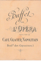 PARIS -75002- TARIF DES CONSOMMATIONS - Buffet De L'Opéra - Café-Glacier-Napolitain Bd Des Capucines -19-05-24 - Reclame