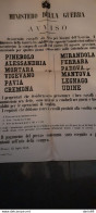 1870 FIRENZE - MINISTRO DELLA GUERRA -  AVVISO DI RICHIESTA CAVALLI DA TIRO - Affiches