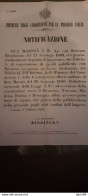 1860 VENEZIA  -  DIVIETO DI ESPORTAZIONE CAVALLI - Décrets & Lois