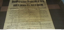 1936 TERNI - AVVISO DI CONCORSO PER IL POSTO DI SEGRETARIO - Historische Dokumente