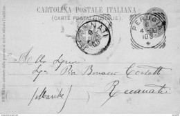 1900 CARTOLINA CON ANNULLO RECANATI + PERUGIA - Entero Postal