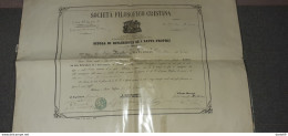 1867 SOCIETA' FILOSOFICO CRISTINA - SCUOLA DI RIFLESSIONE SU I FATTI PROPRI - Documenti Storici