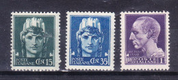 1945 LUOGOTENENZA IMPERIALE NOVARA Con Fasci Serie Completa  NUOVO MNH - Mint/hinged