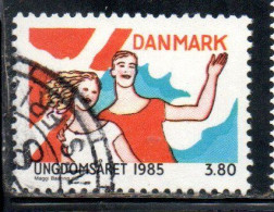 DANEMARK DANMARK DENMARK DANIMARCA 1985 INTERNATIONAL YOUTH YEAR 3.80k USED USATO OBLITERE - Oblitérés
