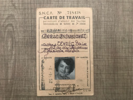Carte De Travail SNCF N°718438 Feuilles Hebdomadaires De Tickets Délivrés - Historical Documents